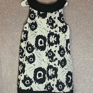 Sleeveless Black and White Dress